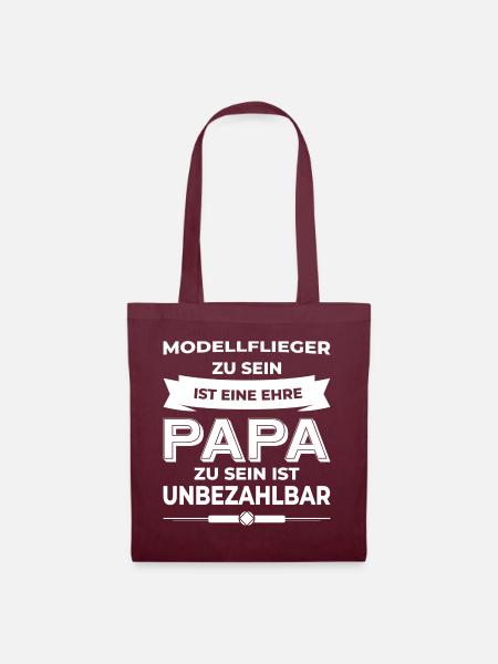 Modellflieger Papa - Stoffbeutel - Burgunderrot