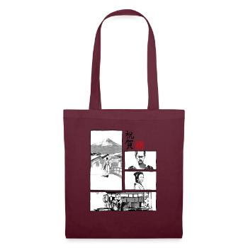 omedeto manga - Sac en tissu - bordeaux - Devant