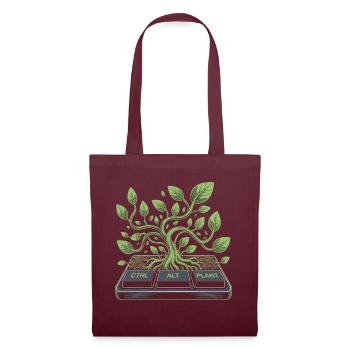 ctrl alt plant garden design - Tote Bag - burgundy - Front