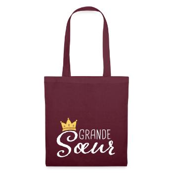 Grande Sœur - Große Schwester - Stoffbeutel - Burgunderrot - Vorne