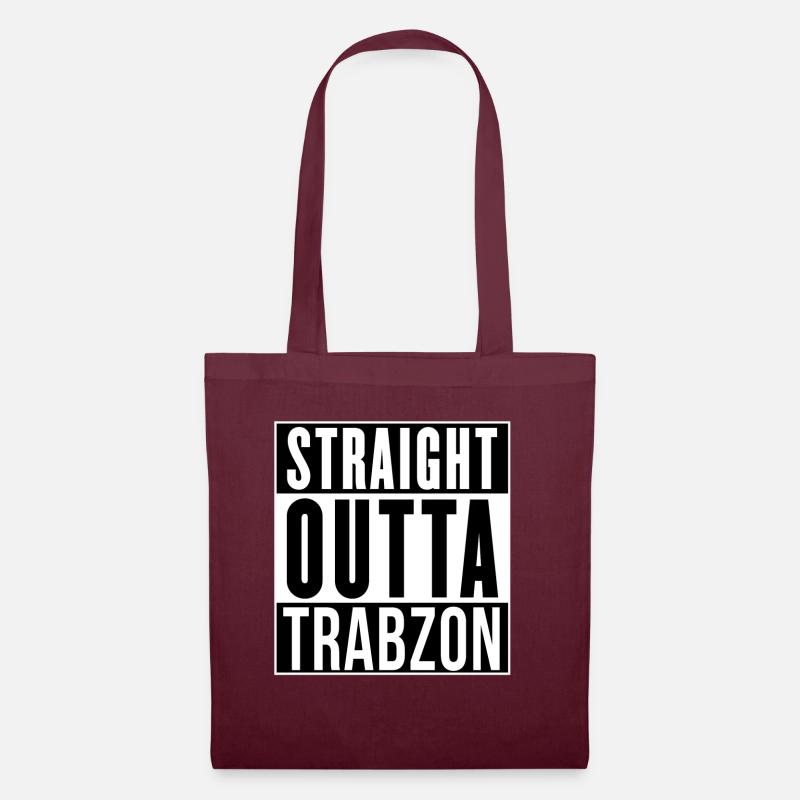 Straight Outta TRABZON - Stoffbeutel - Burgunderrot