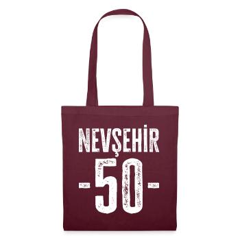 Nevşehir 50 – Kappadokien aus Türkiye - Stoffbeutel - Burgunderrot - Vorne