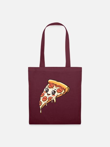 Pizza Slice - Stoffbeutel - Burgunderrot