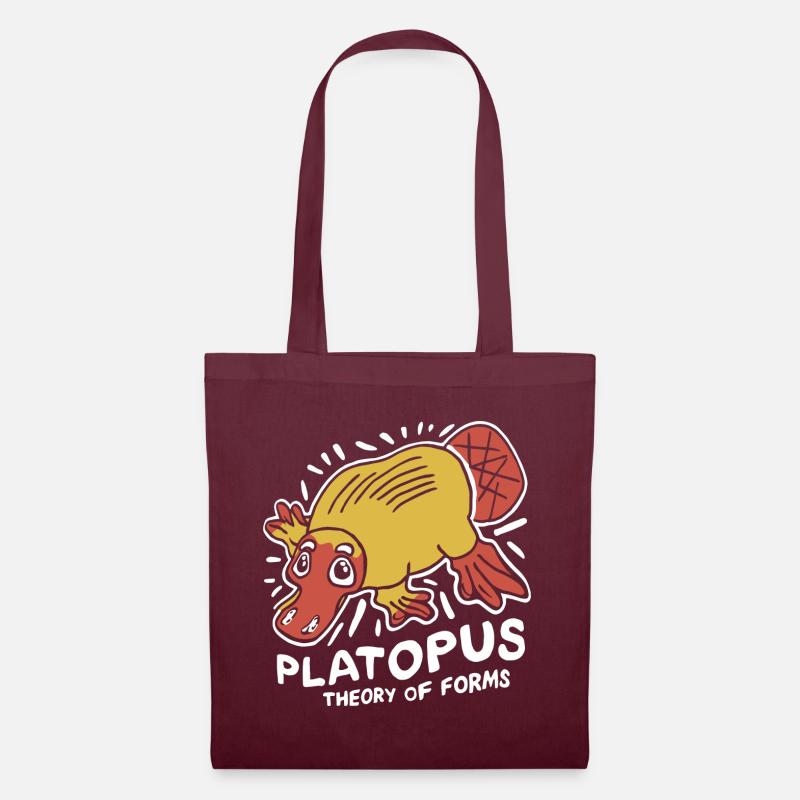 Theory of Forms - Platopus Design - Stoffbeutel - Burgunderrot