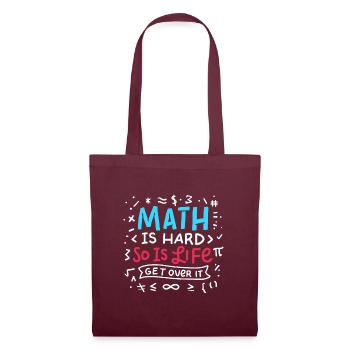 Math is hard. So is Life. - Stoffbeutel - Burgunderrot - Vorne