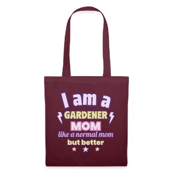 Jardinier Maman, Cadeau de Fête des Mères, Jardin - Sac en tissu - bordeaux - Devant
