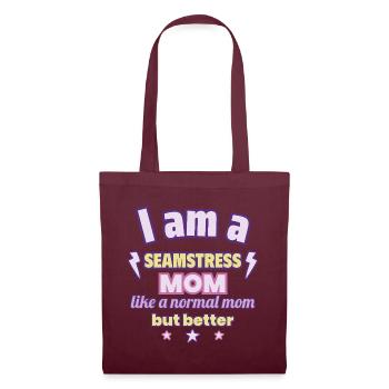 Dressmaker Mom, Mother's Day Gift, Sewing - Tote Bag - burgundy - Front