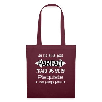 Plaquiste - Sac en tissu - bordeaux - Devant