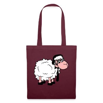 Sheep Sunglasses Tie Music DJ Headphones Fun - Tote Bag - burgundy - Front
