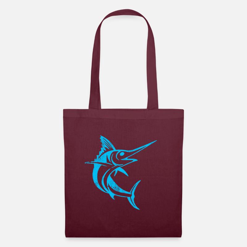 Dearadh Bronntanais Ainmhithe Éisc Blue Marlin - Sac en tissu - bordeaux