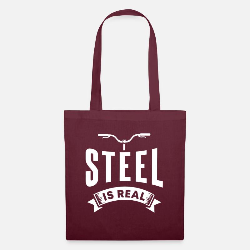 Steel Is Real No. 10 - Stoffbeutel - Burgunderrot