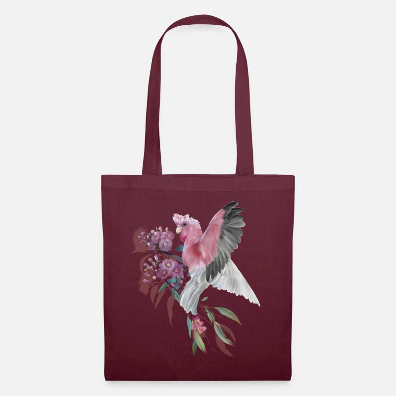 Galah on the eucalyptus flower - Tote Bag - burgundy