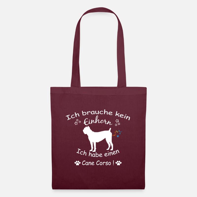 Cane Corso Geschenkidee - Cane Corso Hund - Stoffbeutel - Burgunderrot