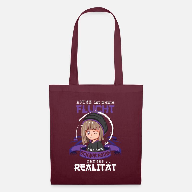 Netter Anime schauen Spruch, Anime Geschenk - Stoffbeutel - Burgunderrot