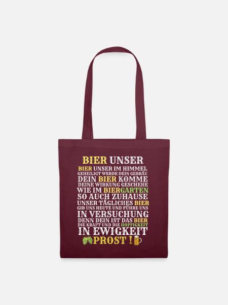 Bier Gebet - Stoffbeutel - Burgunderrot