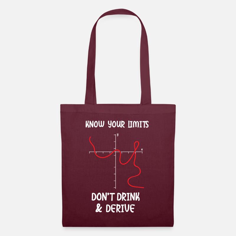Maths Maths Professeurs de maths Maths - Sac en tissu - bordeaux