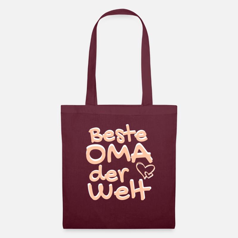 Beste Oma - Stoffbeutel - Burgunderrot