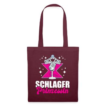 SCHLAGER PRINZESSIN FÜR SCHLAGER PARTY - Stoffbeutel - Burgunderrot - Vorne