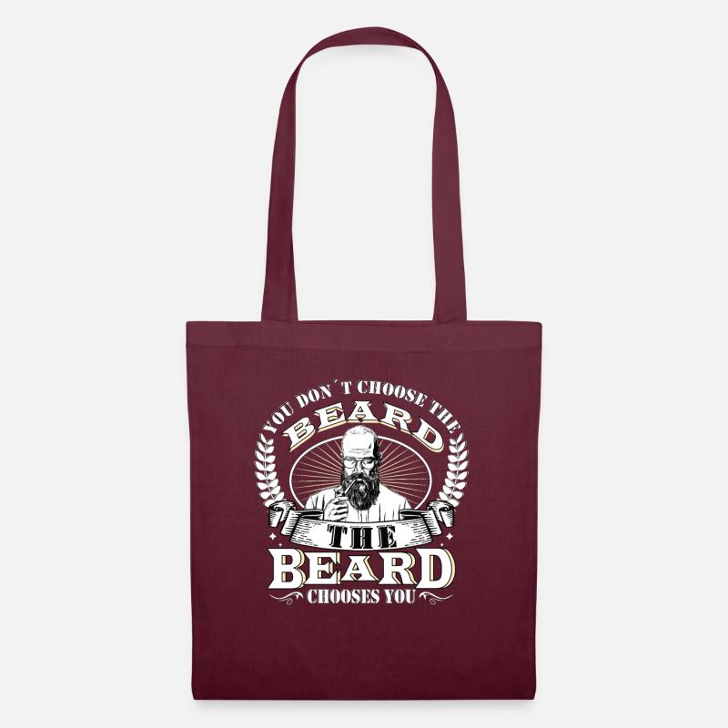 You don´t choose the beard the beard chooses you - Stoffbeutel - Burgunderrot