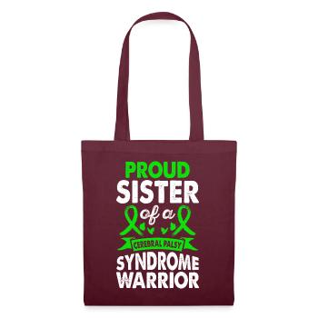 Sister Of Cerebral Palsy Syndrome Warrior - Tote Bag - burgundy - Front