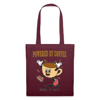 Powered by Coffee – Limited by Talent - Stoffbeutel - Burgunderrot - Vorne