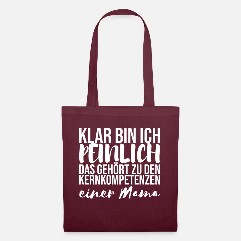 Peinliche Mama - lustiger Spruch - Stoffbeutel - Burgunderrot