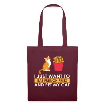 Saucisse Hot Dog Cat Lover - Sac en tissu - bordeaux - Devant