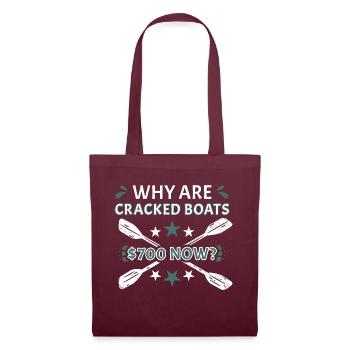 Why Are Cracked Boats $700 Now Whitewater Kayaking - Tote Bag - burgundy - Front