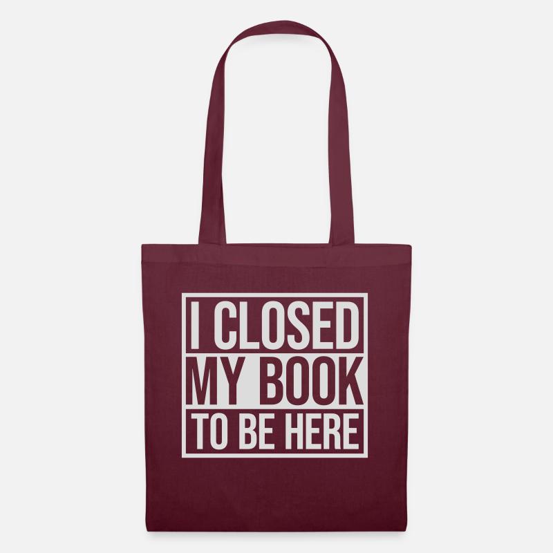 I closed my book - Stoffbeutel - Burgunderrot
