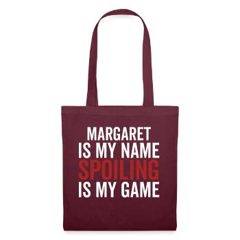 Margaret est mon nom Spoiler est mon jeu - Sac en tissu - bordeaux - Devant