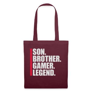 son brother gamer legend - Stoffbeutel - Burgunderrot - Vorne