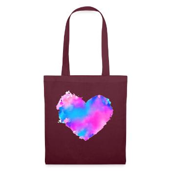 Fiançailles de mariage Saint-Valentin Love Fête des mères - Sac en tissu - bordeaux - Devant