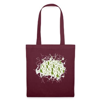 Hippy Dove of Peace Sayings Bird Green 60s Funny - Tote Bag - burgundy - Front