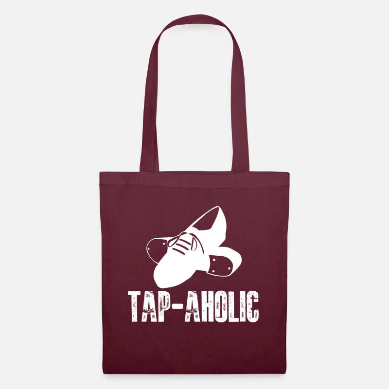 Tap aholic Design for a tap dancing fan - Stoffbeutel - Burgunderrot