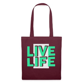 Live Life - Tote Bag - burgundy - Front