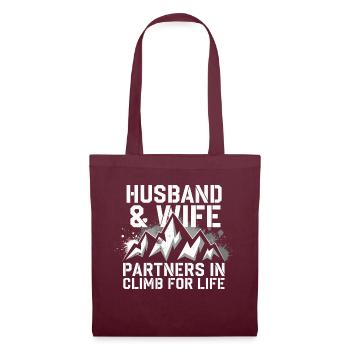 Fun Climbing Partnership for Couples - Tote Bag - burgundy - Front