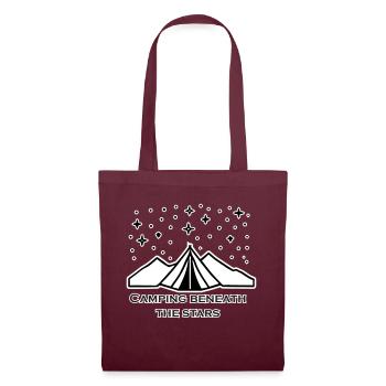 Tent among stars -Camping Beneath The Stars Design - Tote Bag - burgundy - Front