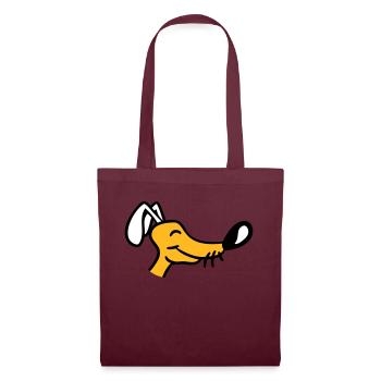 Visage de chien Petit Tête d’animal de compagnie Mignon - Sac en tissu - bordeaux - Devant