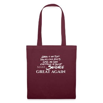 Make SCIENCE Great Again - Tote Bag - burgundy - Front