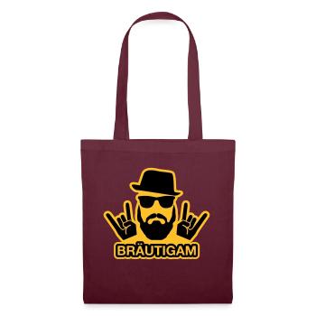 Bräutigam T-Shirt - Bräutigam Shirt - JGA T-Shirts - Stoffbeutel - Burgunderrot - Vorne