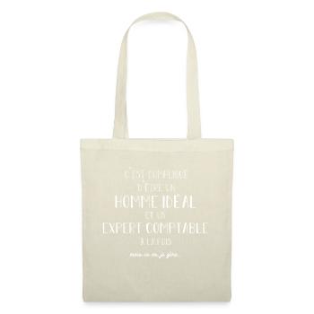 cadeau expert comptable collègue départ homme - Sac en tissu - nature - Devant