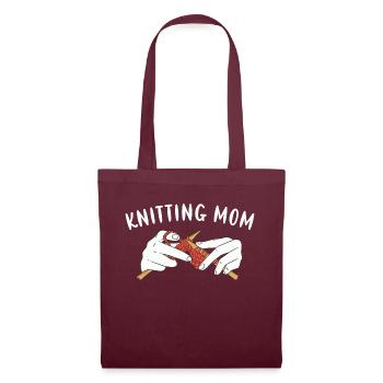 Tricoter Maman Tricoter - Sac en tissu - bordeaux - Devant