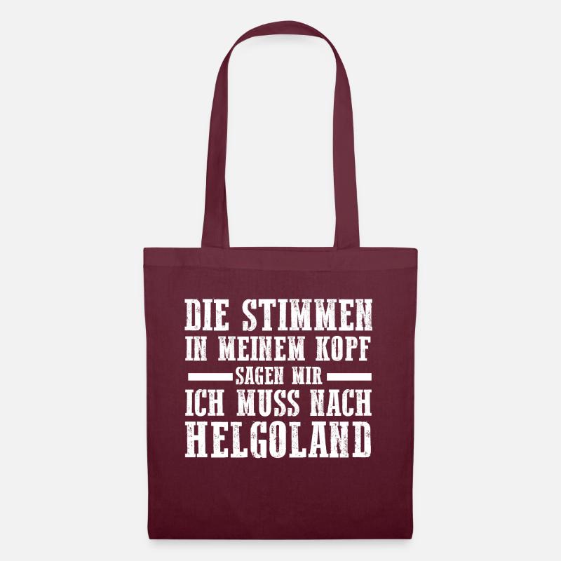Nordsee Helgoland - Stoffbeutel - Burgunderrot