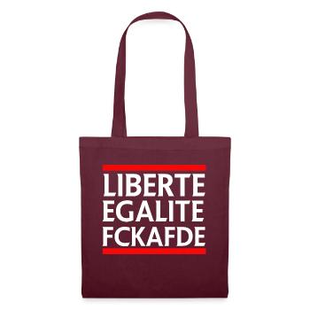Liberte Egalite FckAfDE - Stoffbeutel - Burgunderrot - Vorne