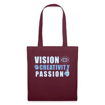 Vision Creativity Passion - Tote Bag - burgundy - Front