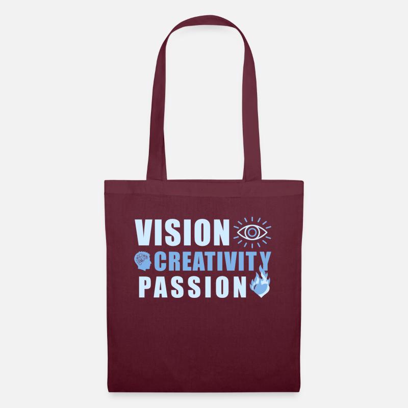 Vision Creativity Passion - Tote Bag - burgundy