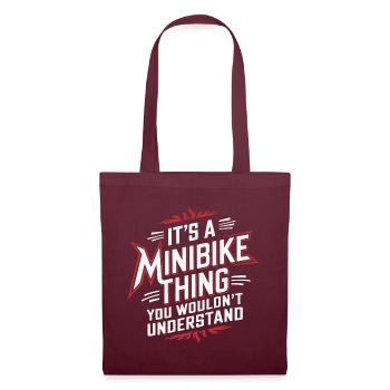 Minibike fan with heart - Tote Bag - burgundy - Front
