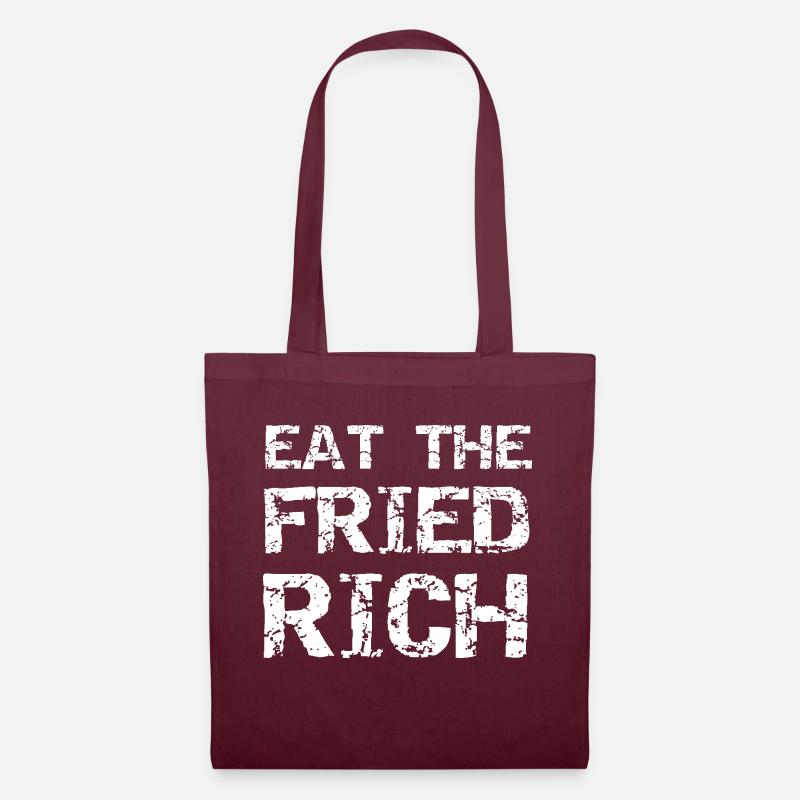 eat the fried rich - Stoffbeutel - Burgunderrot