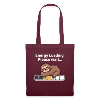 Lazy Sloth - Conception amusante d’économie d’énergie - Sac en tissu - bordeaux - Devant