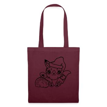 Fox Red Fox Santa Claus Christmas Gift - Tote Bag - burgundy - Front